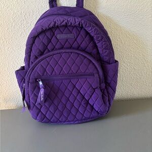 Vera Bradley Royal Purple Quilted Mini Backpack